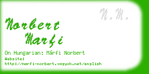 norbert marfi business card