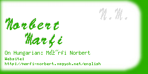 norbert marfi business card